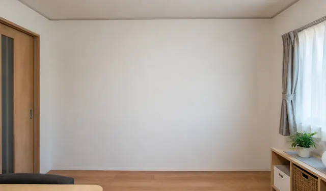 エアコンの取付候補となる壁と部屋全体のイメージ